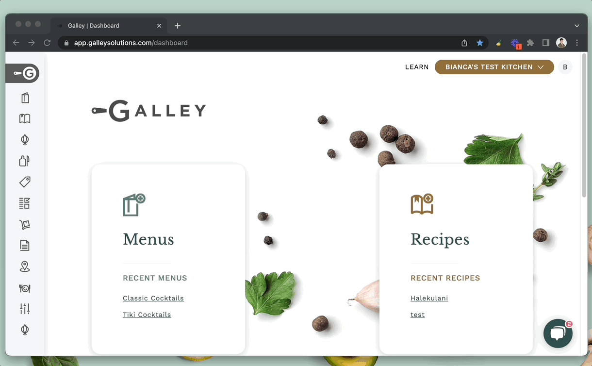 What are Menu categories?