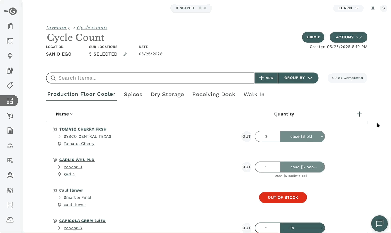 cycle count cost