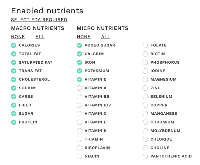 enabledNutrients