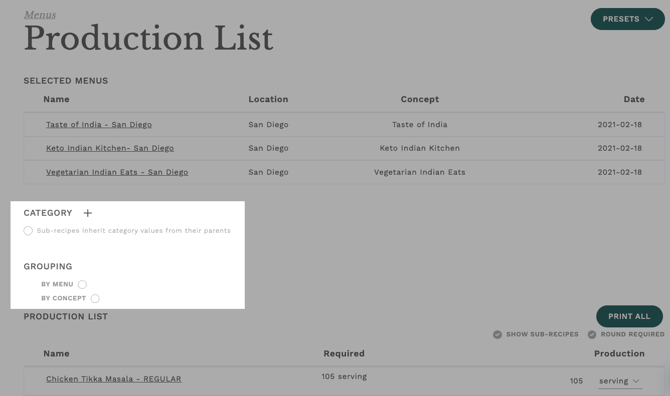 productionPacket