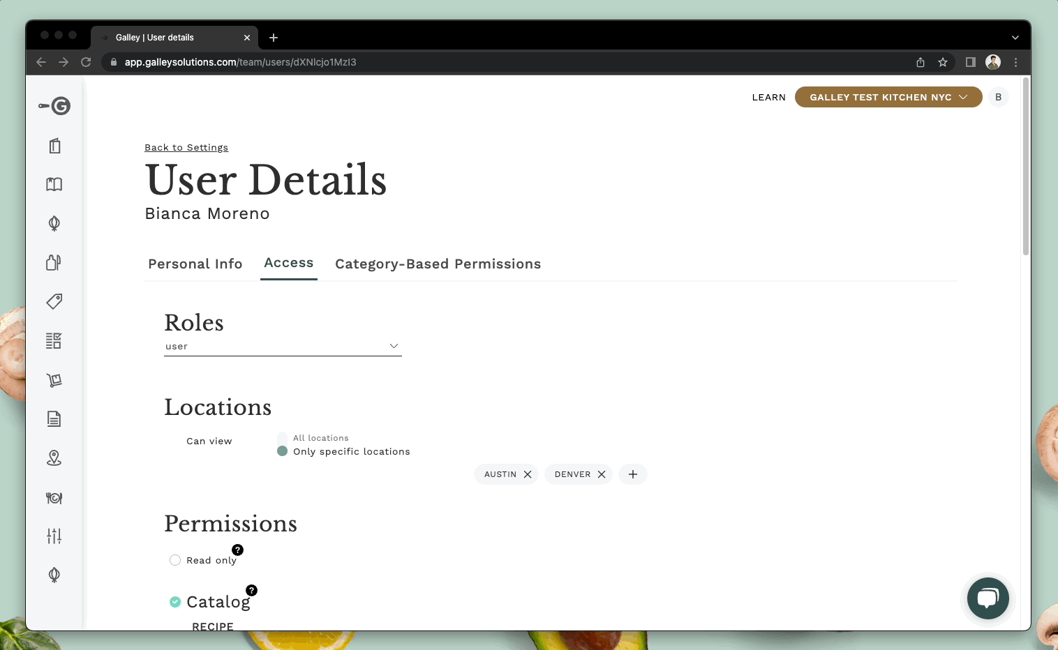 How do I assign and manage a user's location access?
